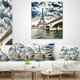 thumbnail image 4 of Designart Paris Eiffel Towerand Iena Bridge - Cityscape Photo Throw Pillow - 18x18, 4 of 5