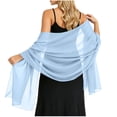 thumbnail image 2 of Women Sheer Chiffon Shawl Wrap Lightweight Scarf Elegant Evening Cover Up Soft Breathable Long Scarf for Dress Formal Party Wedding Beach Sunscreen Wrap Fashion Accessory Gift Idea, 2 of 8