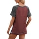 thumbnail image 5 of Fiudx Liquidación de Ahorros de Verano Tops con Estampado de Moda para Mujer, Blusa de Manga Corta, Camisetas Divertidas con Cuello Redondo, 5 of 5