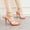 ORANGE, variant on QueenLine 10CM Summer Sexy High Heel Women Shoes Patent Leather Hollow Studded Sandals Transparent PVC Party Women Sandals ZWM