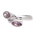 thumbnail image 2 of Anillo para Mujer con Cristal Fino Swarovski Navette–  Bañado en Oro 14k– Anillo Elegante y Brillante-Aretes de Mujer de Moda, Joyería para Mujer de Moda– Regalo especial Ortiz Espinosa Temporada, 2 of 3