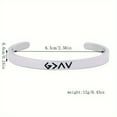 thumbnail image 3 of God Is Greater Stainless Steel Adjustable C Shape Bracelet Unisex Jewelry for Men Women Inspirational, 3 of 8