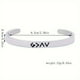 thumbnail image 4 of Acero inoxidable en forma de C pulsera ajustable Unisex Diseño "Dios es más grande" Joyería de moda, 4 of 8