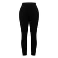 thumbnail image 6 of Audhol Velvet Leggings for Women Women Velvet Leggings Soft Warm Winter Solid High Waisted Soft Velvet Stretchy Legging Holiday Clothes Women's Leggings Black L, 6 of 8