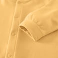 thumbnail image 6 of 6-9 Months Newborn Baby Boy Girl Button Romper Baby Long Sleeve Jumpsuit Spring Fall Outfit, 6 of 7