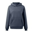 thumbnail image 3 of SIYUDAN Womens Hoodies Long Sleeve Hoodie Lightweight Pullover for Women Cute Hoodies Blue Sweatshirt Fall Outfits for Women 2025 Trendy Trending Clothes, 3 of 4