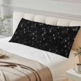 thumbnail image 4 of Starry Sky Body Pillow Covers, Modern Black Abstract Dots Stars Aesthetic Soft Throw Pillow Cases with Invisible Zipper, Decorative Pillowcase Pillows Protectors for Sofa Bed Couchair 20"x54", 4 of 9