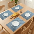 thumbnail image 3 of Unique Bargains Set of 6 Woven Placemats Washable Kitchen Mat Blue, 3 of 6