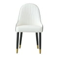 thumbnail image 2 of CoSoTower Modern Dining Chairs Set of 2 Pcs Faux Leather Dining Chair with Metal Legs for Living Room/Dining Room/Reception Room(White+Gray), 2 of 9
