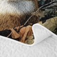 thumbnail image 5 of Meiyoeat Jungle Animal Deer Print Bed Spread Queen,Autumn Oak Leaves Pattern Queen Coverlet Set,Brown Green, 5 of 7