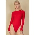 thumbnail image 2 of Ribbed Bodysuit with Long Sleeves and Round Neck, 2 of 9