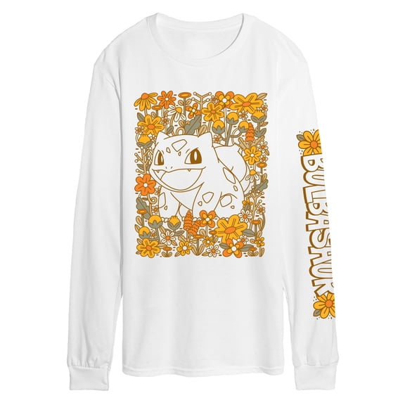 Pokémon - Bulbasaur Fall Flowers - Men's Long Sleeve Graphic T-Shirt