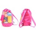 thumbnail image 3 of Mochila de playa rosa de moda y duradera para niños, mochila de playa de malla, bolsa de juguetes de playa, mochila de pelota de juguete para niños, bolsa de almacenamiento con cordón, 3 of 5