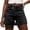 shorts 230#Black, variant on Womens Shorts Stylish Streetwear Design Asymmetrical Waist Denim Shorts Slim Fit Versatile Wide Leg Casual Daily Wear
