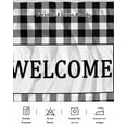thumbnail image 7 of Welcome Black Bed Skirt California King Size 18" Drop White Buffalo Check Plaid Ruffled Wrap Around Bed Skirts Adjustable Elastic Bedskirt Dust Ruffle for California King Size Bed, 7 of 7