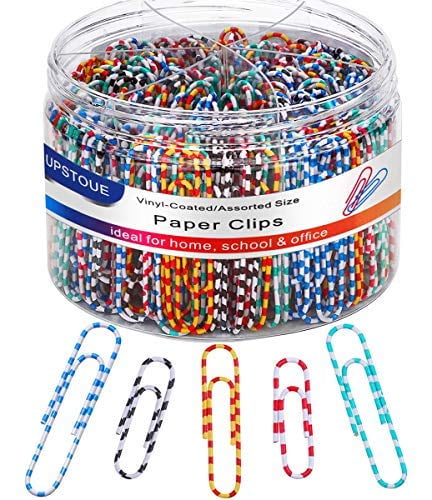 PVC Free Pink Paper Clips in Recyclable Container Jumbo Paper Clips Great for Home Vannise Paper Clips Big Paper Clips with Vinyl Coated 50MM 100PCS 2 Large Paper Clips School and Office 
