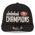 thumbnail image 2 of Men's New Era  Black San Francisco 49ers 2023 NFC Champions Locker Room Low Profile 9FIFTY Snapback Hat, 2 of 6