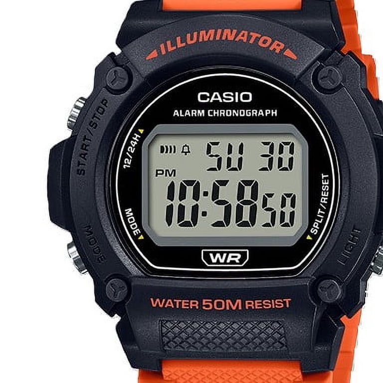 Casio Sports Watch W219H-4AV with 50m Water Resistance 7-Year