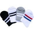 thumbnail image 6 of CoCoMangos Retro Striped Athletic Socks for Women Casual Cotton Ankle Socks Women 4 Pairs, 6 of 7