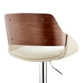 thumbnail image 4 of Colby Adjustable Cream Faux Leather and Chrome Finish Bar Stool, 4 of 12
