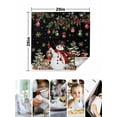thumbnail image 4 of Black Christmas Snowman Cloth Napkins Set of 4 Reusable Dinner Napkins, Xmas Snowflake Elk Tree Balls Cocktail Napkin Washable Table Napkins for Wedding/Holiday Party/Baby Shower 20"x20", 4 of 7