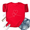 thumbnail image 4 of Prolriy Valentines Day Shirts Women Valentine's Day Short Sleeved Spring and Summer Printed Fashion Pattern Classic Loose Crewneck Top T Shirt, Shirts for Women Valentines Day Gifts Womens Tops Red L, 4 of 4