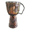 thumbnail image 3 of JIVE Djembe Drum, Hand Carved Dragon Wood Drum 12", 3 of 4