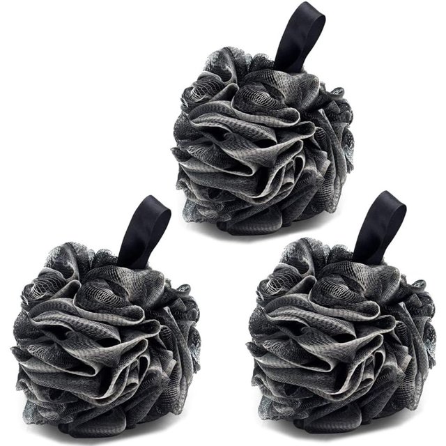 Paquete de 3 esponjas de ducha de baño, esponjas de baño, cepillo de limpieza para mujeres y hombres, exfoliar la piel, limpiar la piel, calmante (60 g/unidad)