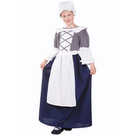 Medium Child Colonial Peasant Girl Costume