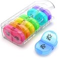 thumbnail image 1 of Pastillero 2 veces al día, organizador semanal de pastillas AM PM con 7 bolsillos diarios para guardar vitaminas, medicinas, medicamentos y suplementos. Adepaton  WRST-184, 1 of 5