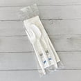 thumbnail image 3 of Six-Piece Cutlery Kit, Mediumweight, Fork/Knife/Napkin/Pepper/Salt/Spoon, 5.86", Plastic, White, 250 | Bundle of 10, 3 of 5