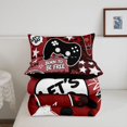thumbnail image 5 of Homewish Cool Gamer Game Pad Twin Comforter Sets,Stars Skateboard Bedding Set,Red Black,Black Reversible,2pcs,1 Comforter and 1 Pillowcase, 5 of 7