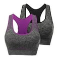 thumbnail image 2 of CFLVAEK Sports Bras for Women Pack of 2 Racerback High Impact Wireless Bras Comfort Full Coverage Yoga Running Bralette 2025 M, 2 of 9