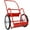 Red, variant on Large Dual Oxygen Tank Cart Dolly Double Cylinder Cart, Full Range, High Rail, with Lifting Eye and Firewall, 20" pneumatic Wheels Includes two fastening belts