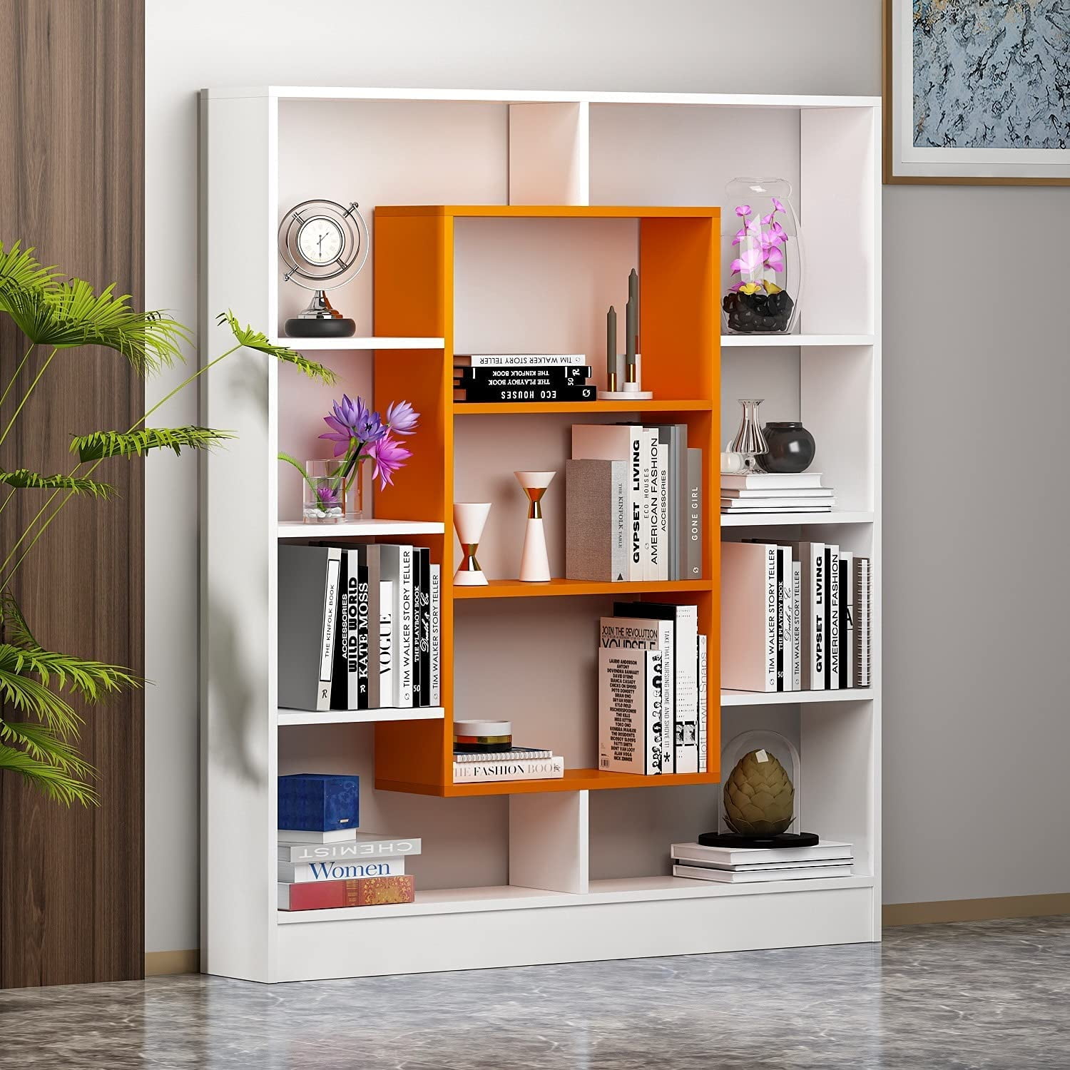 homidea venus bookcase - room divider - free standing book shelf