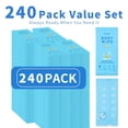 thumbnail image 5 of 240 Pcs Body Wipes Individually Wrapped (9.29" x 8"), Large Shower Wipes for Adults Bathing No Rinse, Portable Personal Cleansing for Gym, Camping, Hiking, Backpacking,Bulk Homeless Supplies, 5 of 11