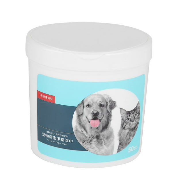 Pet Finger Wipes Peppermint Essential Oil Pet Teeth Cleaning Wipe Practical Effective For Pet Cats Pet Dogs Walmart