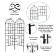 thumbnail image 4 of Tcbosik 4 Pack 71x19.7in Metal Garden Trellis for Climbing Plants, Outdoor Trellis Decorative for Vines Plant Rose Vegetable Support, Black, 4 of 7