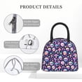 thumbnail image 4 of Salouo mushroom colorful Skull star for Insulated Lunch Bag for Women/Men - Leakproof Cooler Tote Bag Organizer - Reusable Lunch Box for Office Picnic Hiking Beach-One Size, 4 of 6