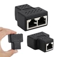 thumbnail image 3 of Divisor Hembra Rj45 De 1 A 2 Vías, Cable De Red Ethernet, Adaptador De Conector Doble, Acoplador De Puertos Para Estaciones De Acoplamiento De Portátiles Cateissary EL012164-00, 3 of 6