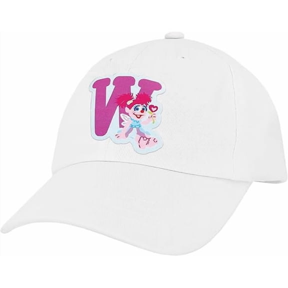 Sesame Street Abby Kids Toddler Cap With Initial, Toddler Boys Hat, Youth Girl Baseball Cap, Cute Toddler Baseball Cap