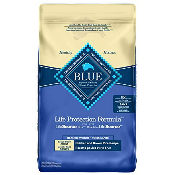 Blue Buffalo Life Protection Formula Healthy Weight Large Breed Dog Food –  Natural Dry Dog Food for Adult Dogs – Chicken and Brown Rice 11.7kg Bag -  Walmart.ca
