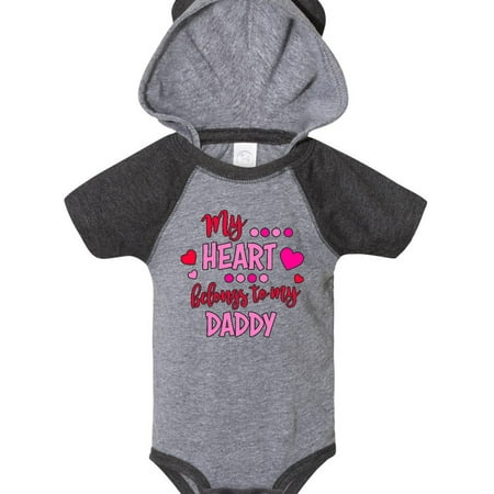 

Inktastic My Heart Belongs to my Daddy Gift Baby Boy or Baby Girl Bodysuit