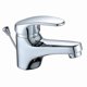 thumbnail image 1 of Single Lever Basin Mixer With Drain Pull, Drain Included, Chrome Bathroom Faucet, Brass Faucets, Removable Aerator, 1 of 2