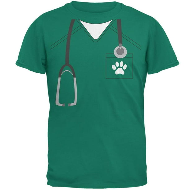 Old Glory Halloween Vet Veterinarian Scrubs Costume Jade Green Adult