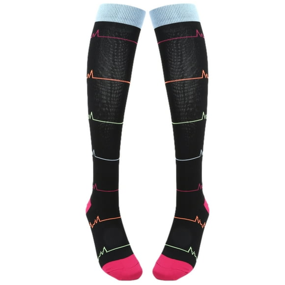 Calcetines de compresión para correr, 1 par de medias deportivas a presión, calcetines de compresión, instalación sin esfuerzo Jadeshay A