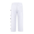 thumbnail image 4 of Yaoyar Linen Pirate Pants for Men Summer Lightweight 3/4 Pants Vacation Beach Trousers Side-Button Closure Joggers, 4 of 7