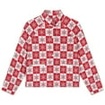 thumbnail image 4 of Jackets for Women Winter Coat Jackets Flannel Stand Collar Jacket(Christmas Snowflakes - Christmas Checker Snow,Size:S-4XL), 4 of 7