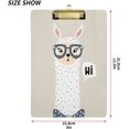 thumbnail image 3 of FMSHPON Hi Llama Alpaca White Clipboard Hardboard Wood Nursing Clip Board and Pull for Standard A4 Letter 13x9 inches, 3 of 8