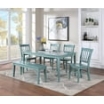 thumbnail image 2 of Boraam 6-Piece Rubberwood Dining Set with Bench in Aspen Valley Finish, 2 of 5
